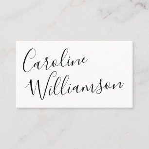 Carte De Visite Chic Élégant Script Calligraphie Social Media Ic