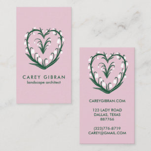 Carte De Visite Chic Elegant Snowdrop Lily Line Dessin sur mesure