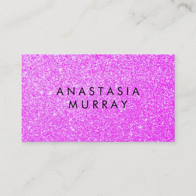 Carte De Visite Chic, Fille & Glam Lilac Violet Parties scintillan (Devant)