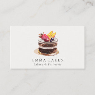 CARTE DE VISITE CHIC FRUITS FLORAL CAKE PATISSERIE CUPCAKE BAKERY