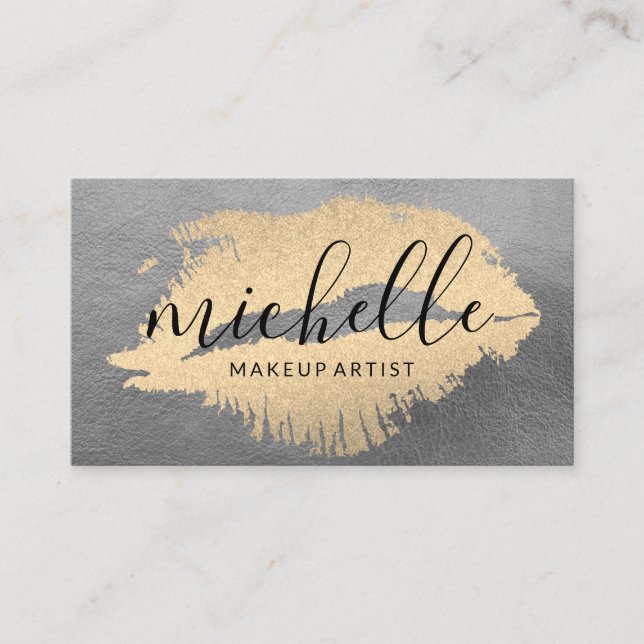 Carte De Visite Chic Gold Kiss (Devant)