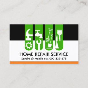 Carte De Visite Chic Handyman Outils Onglet Rénovation