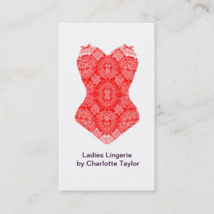 Carte De Visite Chic lingerie de mode Boudoir Corset