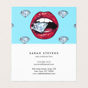 Carte De Visite Chic Lips Diamond Girl