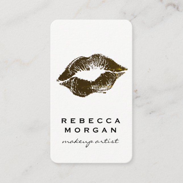 Carte De Visite Chic Lipstick Kiss (Devant)
