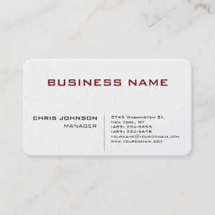 Carte de visite Chic Manager unique