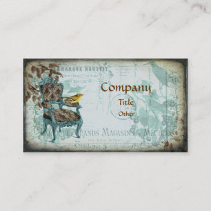 Carte de visite chic minable bleu