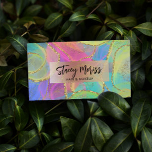 Carte De Visite Chic moderne brillant tendance or coloré