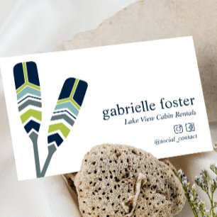 Carte De Visite Chic Oars Lake Ocean Beach Location de vacances Ca