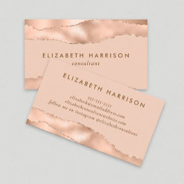 Carte De Visite Chic Rose Gold
