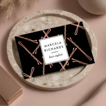 Chic Rose Gold Bobby Pins Coiffeur Styliste Salon 