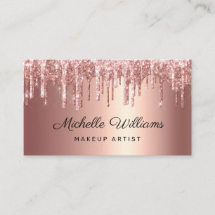 Carte De Visite Chic Rose Gold Driving Parties scintillant Profess