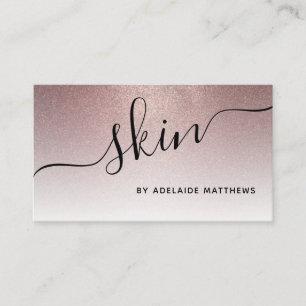Carte De Visite Chic Rose Gold Parties scintillant Esthétique Soin