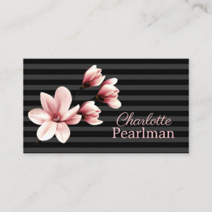 Carte De Visite Chic rougissent les magnolias