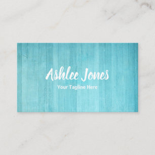 Carte De Visite Chic Rustique Turquoise Bois Vintage Boutique