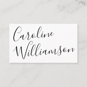 Carte De Visite Chic Script Calligraphie Élégant Monogramme modern