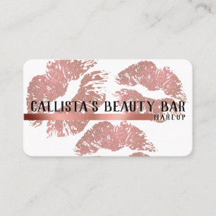 Carte De Visite Chic Sparkly Rose Gold Parties scintillant Lips ma