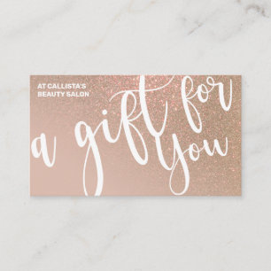 Carte De Visite Chic Taupe Gold Parties scintillant Gradient Certi