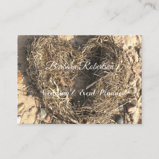 Carte De Visite Chic tendance Rustic Coastal Beach Mariage de coeu (Devant)