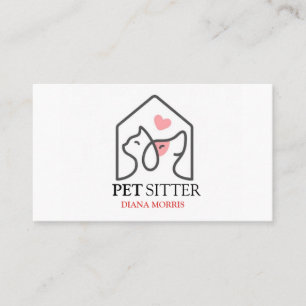 Carte De Visite Chien Animal Animaux Animaux Logo Clinique vétérin