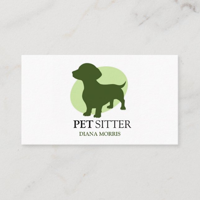 Carte De Visite Chien Animal Animaux Animaux Logo Clinique vétérin (Devant)