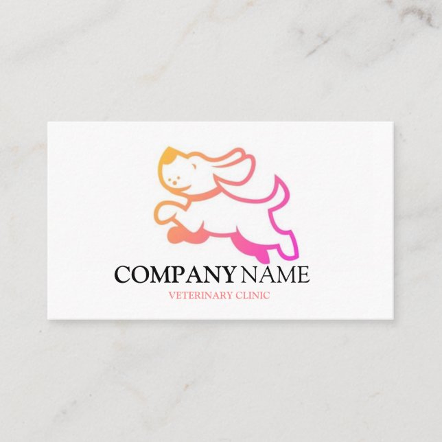 Carte De Visite Chien Animal Animaux Logo Clinique vétérinaire (Devant)