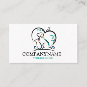 Carte De Visite Chien Animal Animaux Logo Clinique vétérinaire