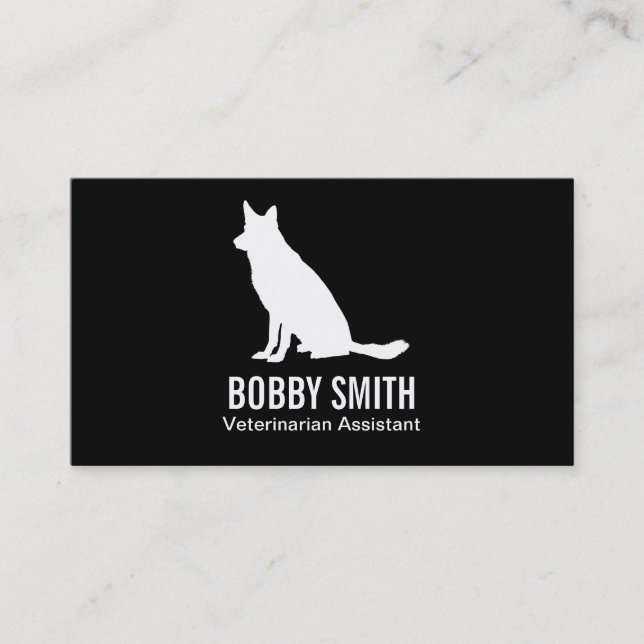 Carte De Visite Chien assis II | vétérinaire (Devant)