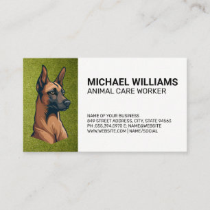Carte De Visite Chien berger allemand   Turf   Service animal