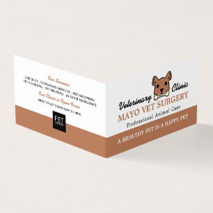 Carte De Visite Chien Brown, vétérinaire, vétérinaire détaillé