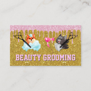 Carte De Visite Chien Chat Grooming and Bain