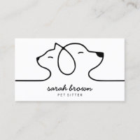 Chien Chat Logo Petsitter Promeneur de chiens anim