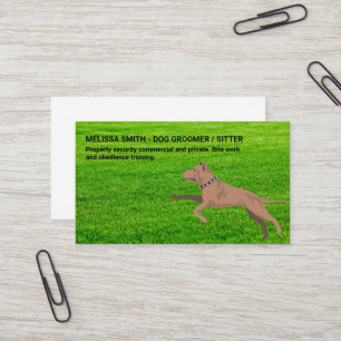 Carte De Visite Chien courant dans l'herbe Chien Paws
