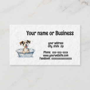 Carte De Visite Chien dans la baignoire