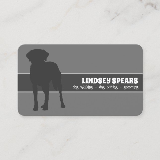 Carte De Visite Chien gardien de chien chien chien marchant (Devant)