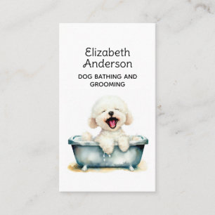 Carte De Visite Chien Groomer Bichon Frise