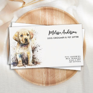 Carte De Visite Chien Groomer Labrador Retriever Puppy Pet Pet Sit