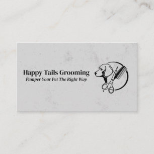 Carte De Visite Chien Groomer   Outils de coupe de cheveux