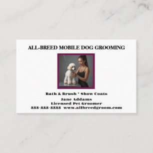 Carte De Visite Chien Groomer Photo Animal Groomer Chien Walker Em