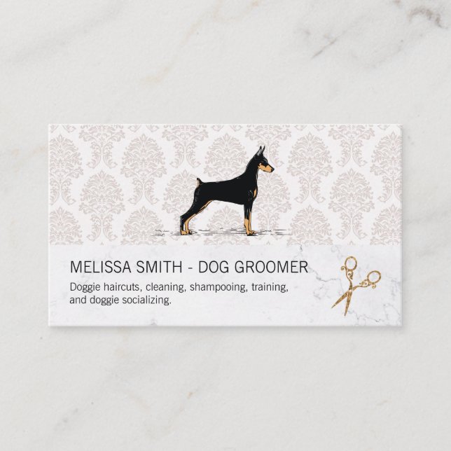 Carte De Visite Chien Groomer | Services de protection des animaux (Devant)
