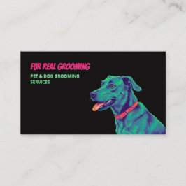Carte De Visite Chien Groomer Soin Chien Noir