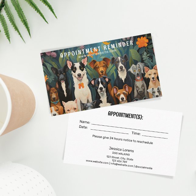 Carte De Visite Chien Groomer Soins aux animaux de compagnie Nomin (Créateur téléchargé)