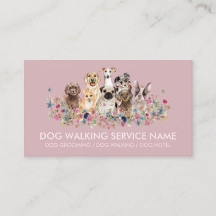Carte De Visite Chien Grooming Animal Service Cute