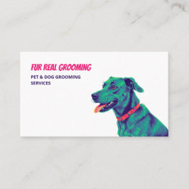 Carte De Visite Chien Grooming QR personnalisé