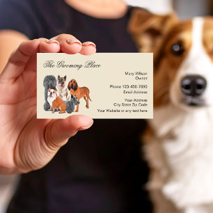 Carte De Visite Chien Grooming Services professionnels