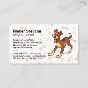 Carte De Visite Chien joyeux mignon   Motifs Doggie