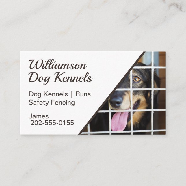Carte De Visite Chien Kennels Wire Fencing (Devant)