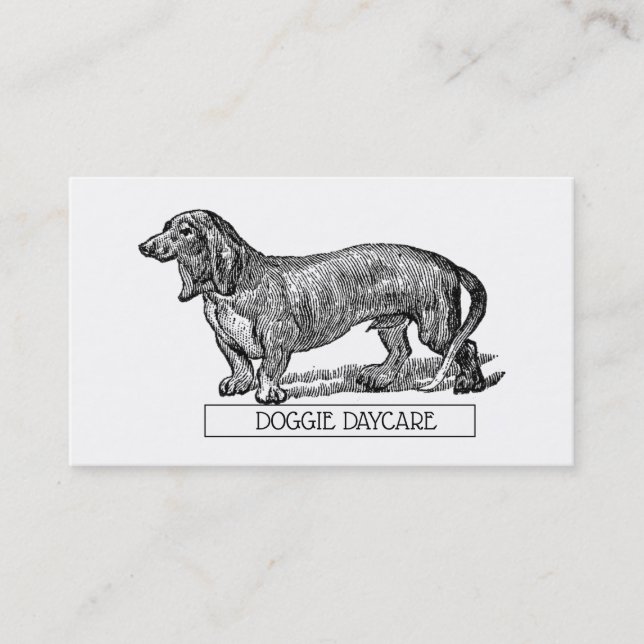 Carte De Visite Chien Marcher Chien Garderie (Devant)