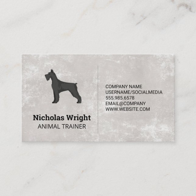 Carte De Visite Chien noir | Animal (Devant)