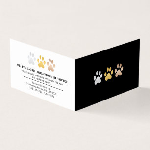 Carte De Visite Chien Paws (Argent, or, bronze)